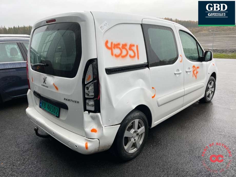 Peugeot Partner 2015-2019 (Type II, Fase 2) , Motorkode: BHY| BH02, Girkassekode: 16 099 833 80