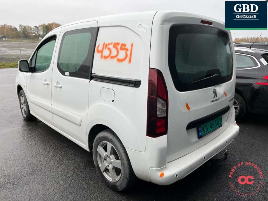 Peugeot Partner 2015-2019 (Type II, Fase 2) , Motorkode: BHY| BH02, Girkassekode: 16 099 833 80