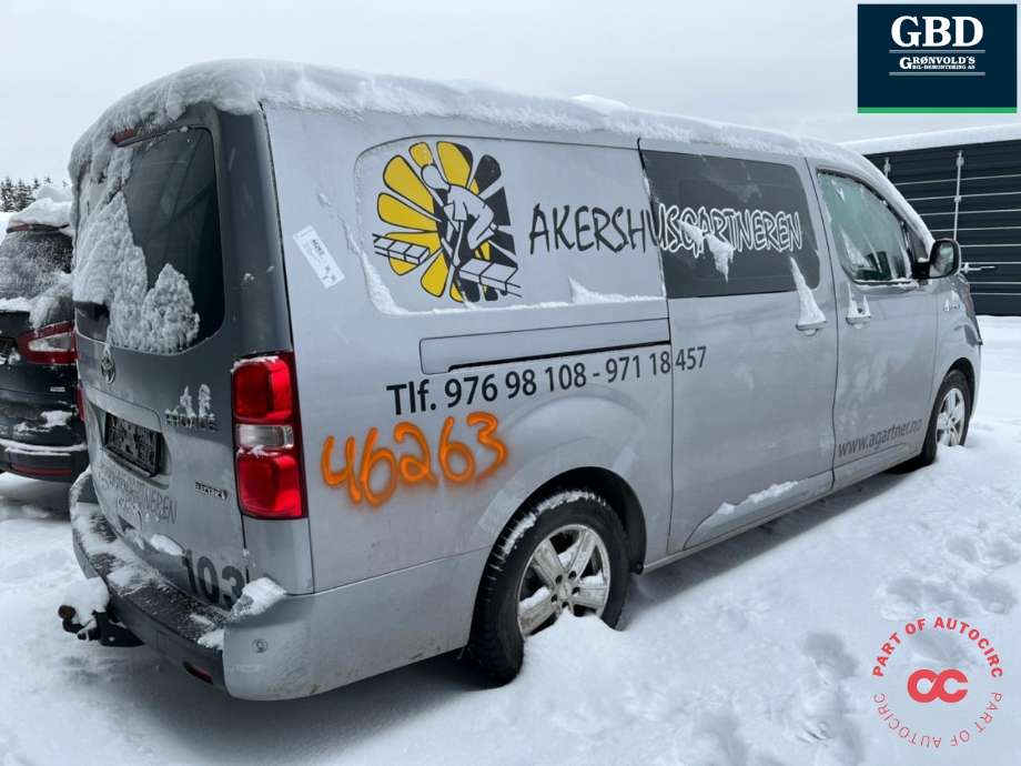 Toyota Proace 2016-->> (Type II) , Motorkode: ZK01, Girkassekode: