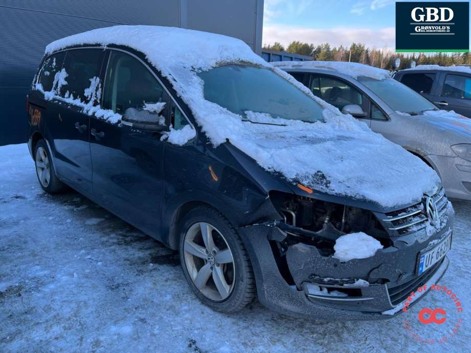 VW Sharan 2010-->> (Type II) , Motorkode: CFFB, Girkassekode: PPW