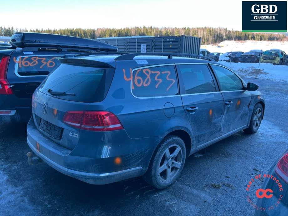 VW Passat 2011-2015 (B7) (B7), Motorkode: CFFB, Girkassekode: NJK