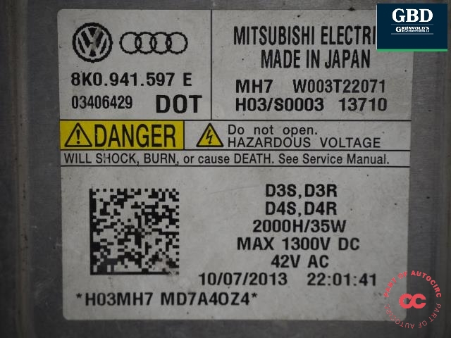 Styreenhet xenon/ballast til Škoda Superb 2008-2015 (Type II)  (MITSUBISHI ELECTRIC|8K0 941 597 E|)