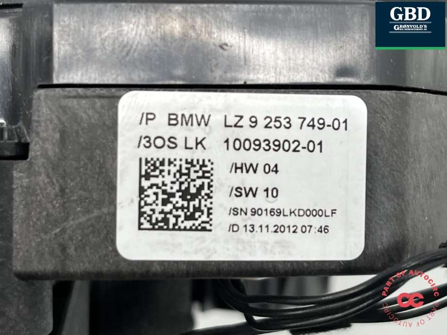 Bryter combi til BMW 3-Serie 2012-2018 (F30/F31/F34) (F30/F31/F34) (61 31 9 351 143|1009390201|)