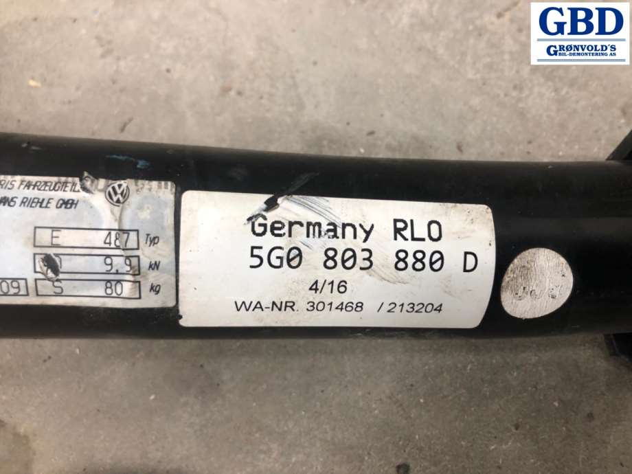 VW Golf VII, 2012-2017 (Fase 1) (NO PART ID |5G0803880D)