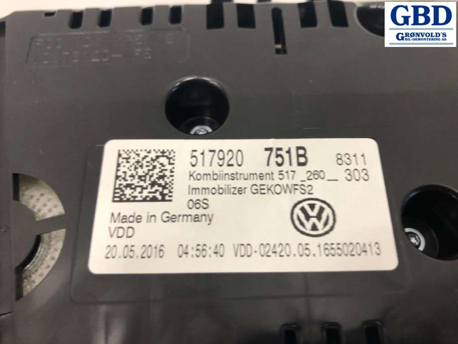 VW Golf Sportsvan, 2014-2018 (517 920 751 B)