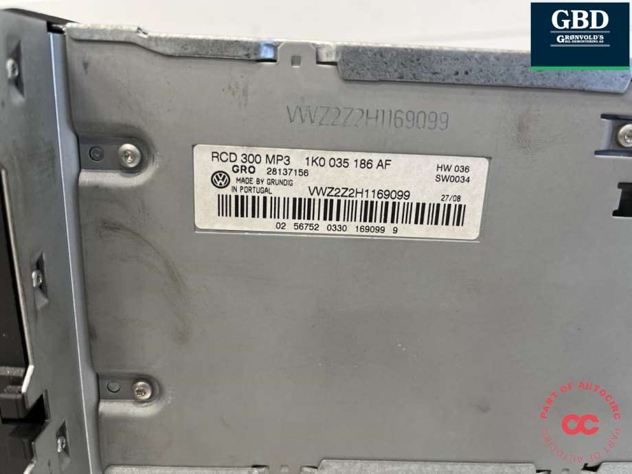VW Caddy, 2004-2010 (Type III, Fase 1) (1K0 057 186 PX|1K0 057 186 JX)