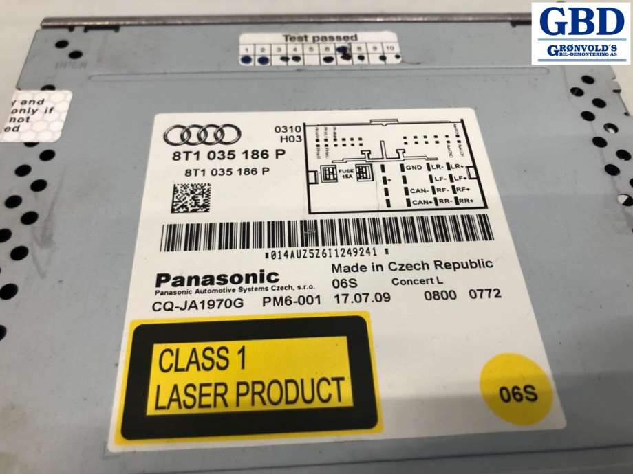 Audi A4, 2007-2014 (Type IV) (B8) (8T1035186P)