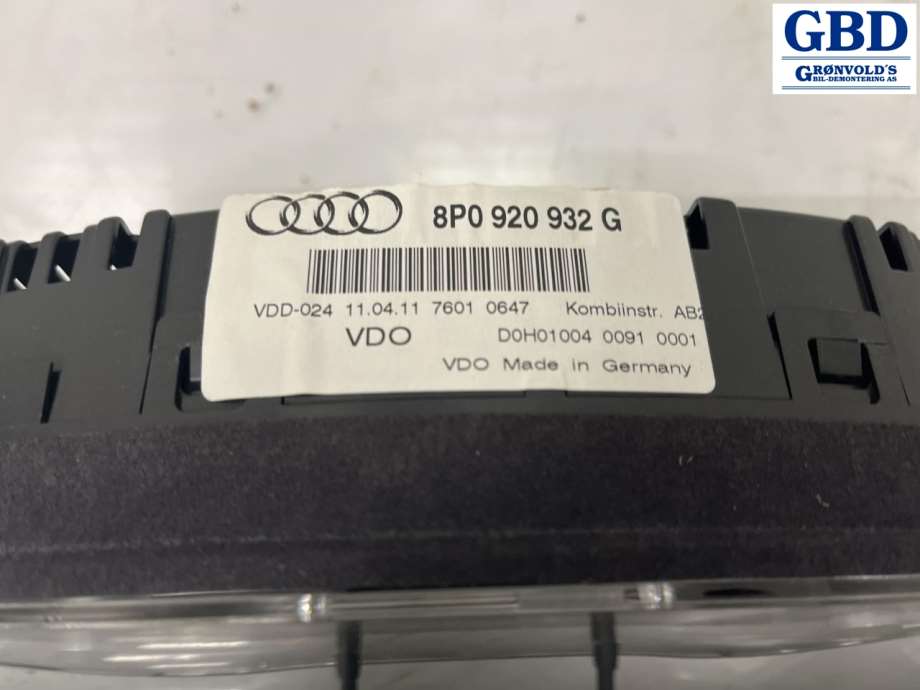 Audi A3, 2009-2012 (Type II, Fase 2) (8P0 920 932 G|8P0 920 932 GX)