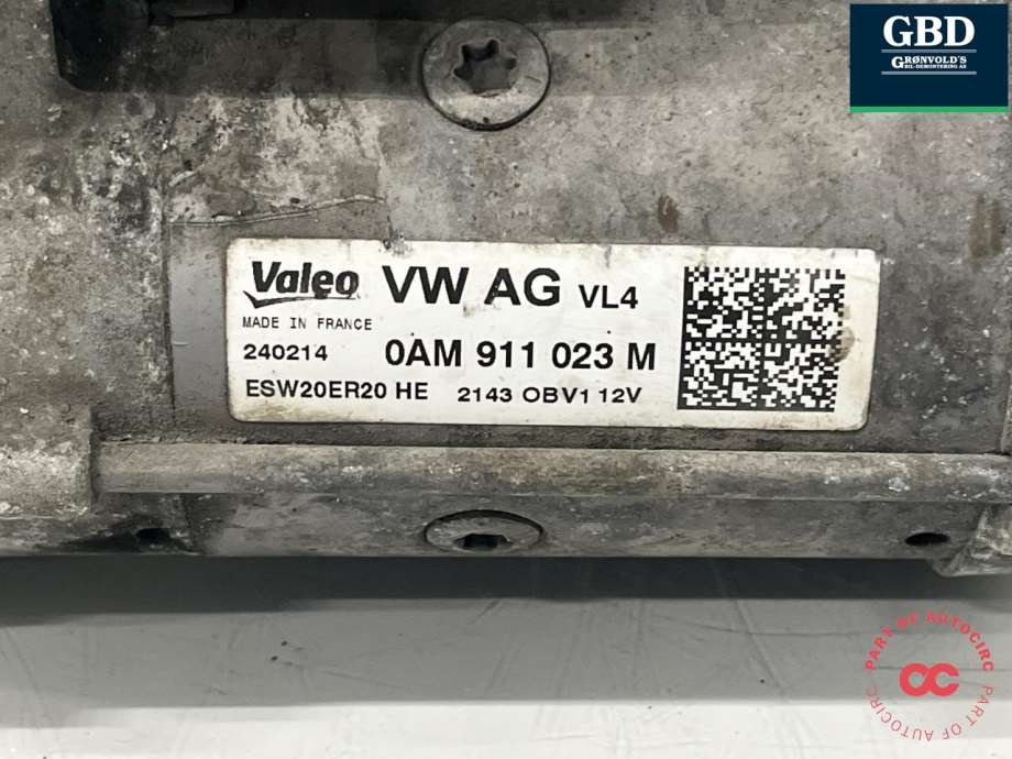 Audi A3, 2012-2016 (Type III, Fase 1) (VALEO|0AM 911 021 E|0AM 911 023 M)