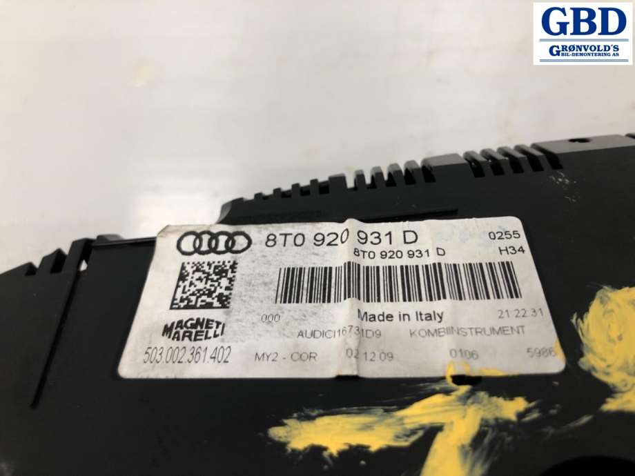 Audi A5, 2007-2016 (Type I) (8T0 920 931 D|8T0 920 931 DX)