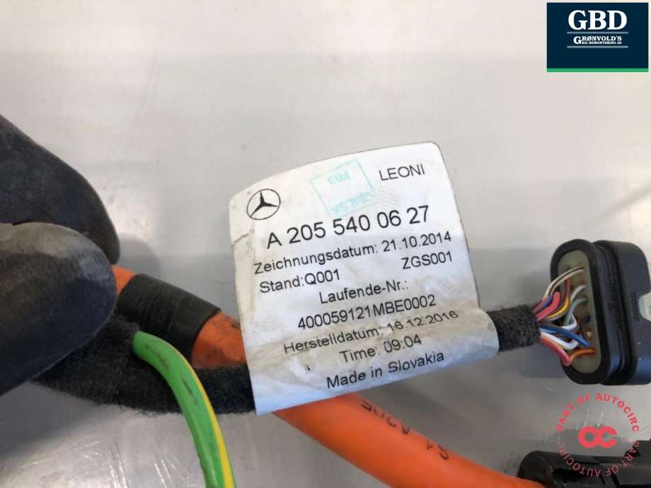 Batterilader inntak/luke til Mercedes C-Klasse 2014-2018 (Fase 1) (W205) (W205) (A 205 540 06 27 28|A 205 540 06 27|)