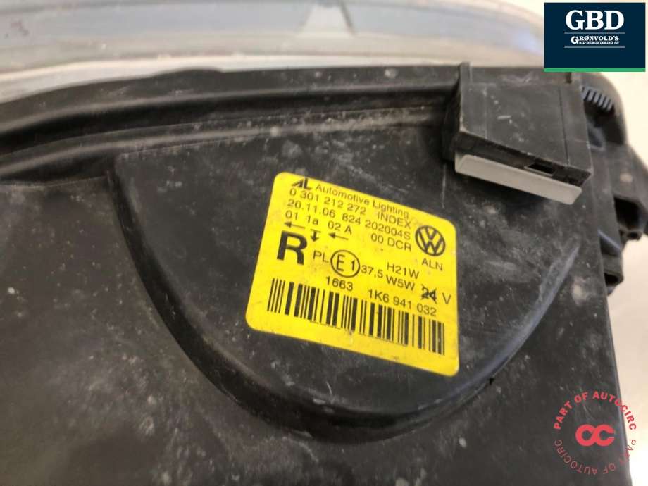 Frontlykt høyre xenon til VW Golf V, Combi 2003-2008 (1K6 941 040|)