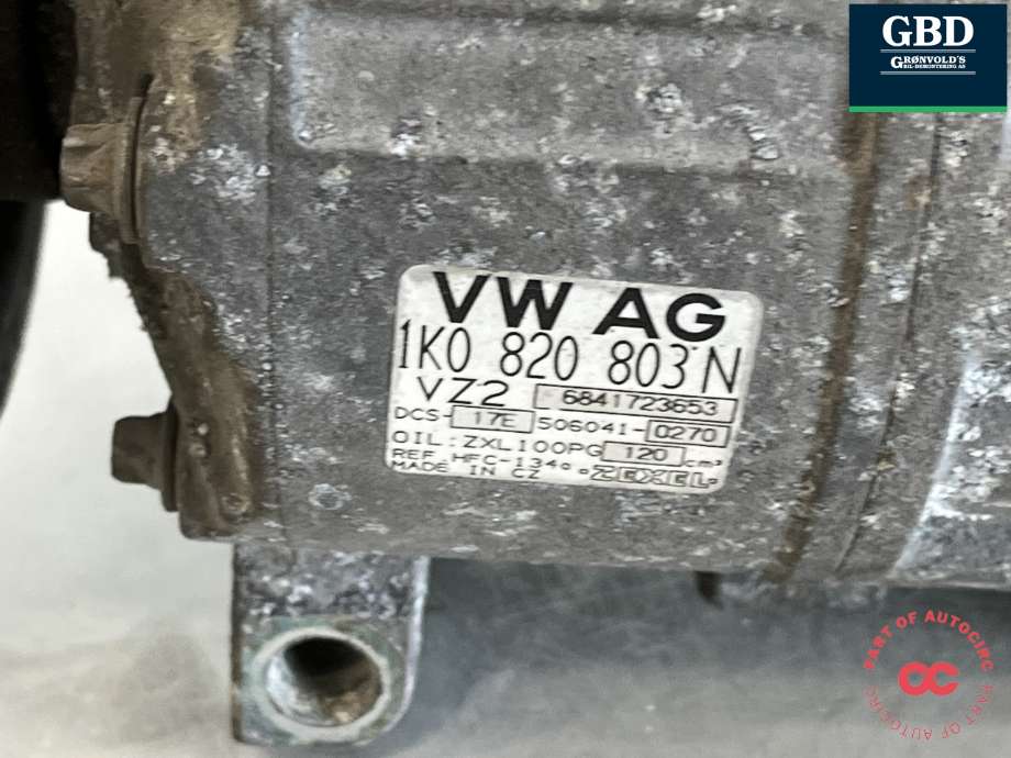 Aircondition kompressor til VW EOS 2006-2013  (1K0 820 859 S|1K0 820 859 SX|1K0 820 803 N)
