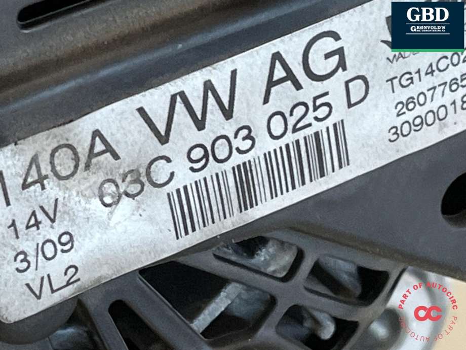 VW Golf VI, 2008-2012 (03C 903 024 J|03C 903 023 A)