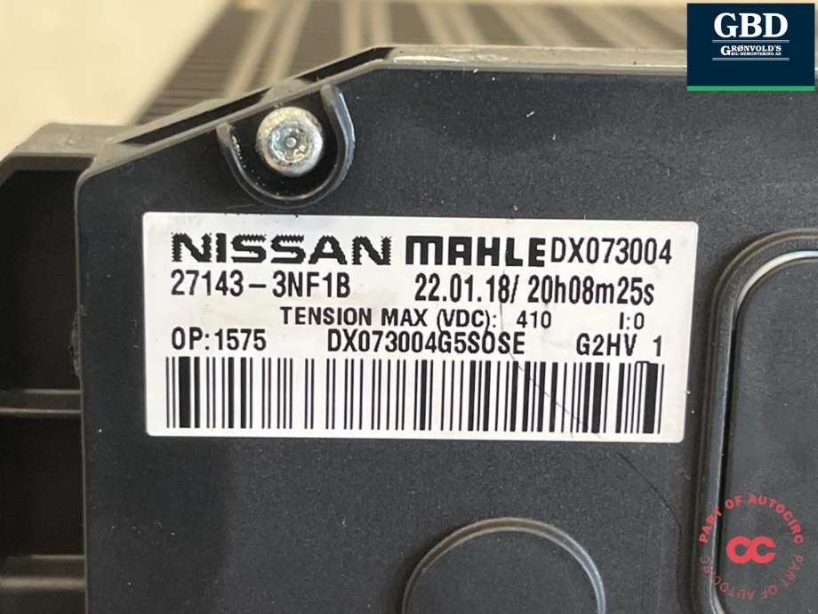 Varmeapparat PTC-heater til Nissan Leaf 2018-->> (Type II)  (271433NF1B|)