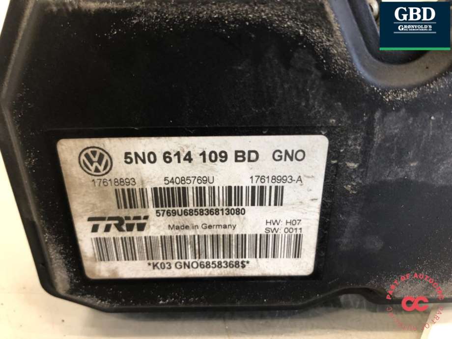 VW Tiguan, 2011-2016 (Type I, Fase 2) (5N0 614 109 BK|5N0 614 109 CN BEF)