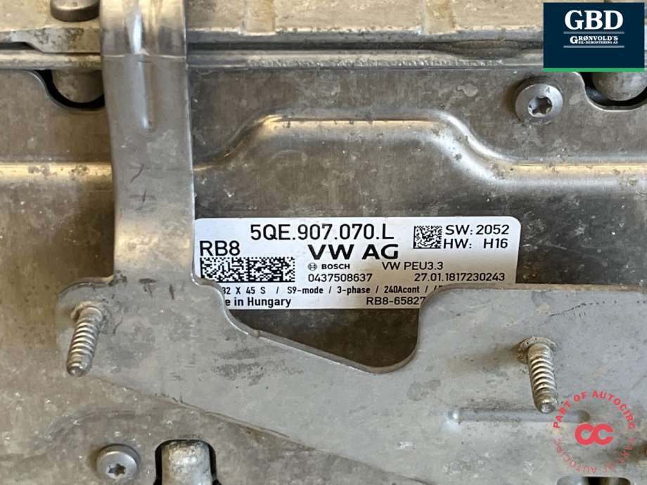 VW e-Golf, 2017-2020 (Fase 2) (5QE 907 070 L)