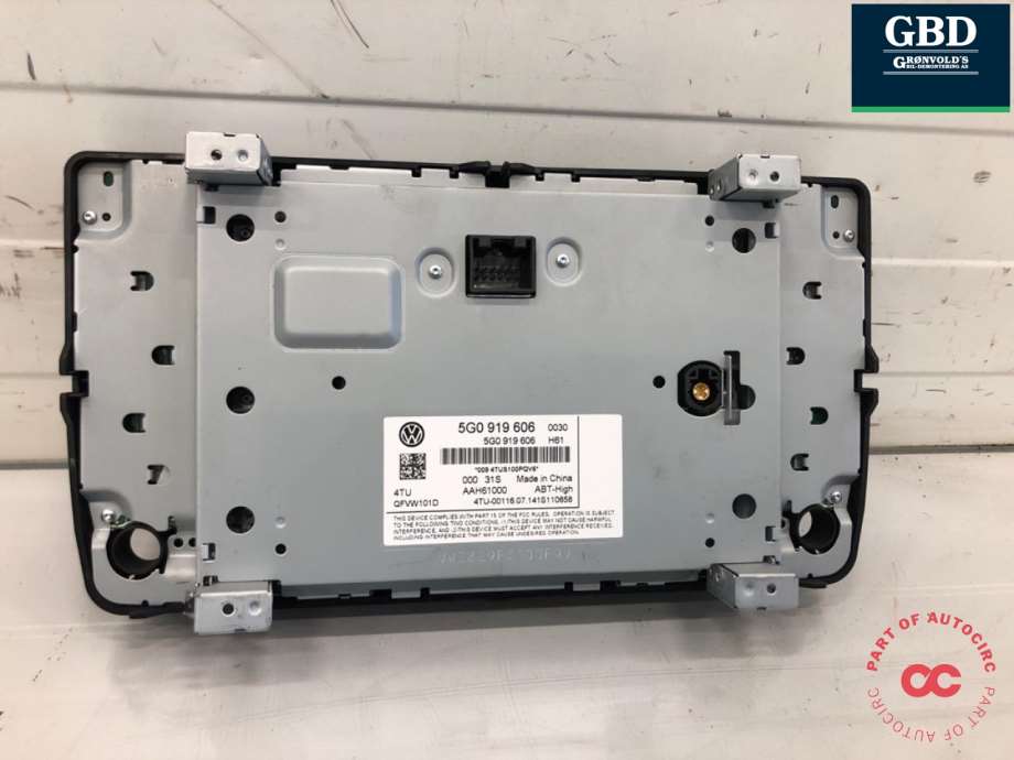 VW Golf VII, 2012-2017 (Fase 1) (5G0 919 606)