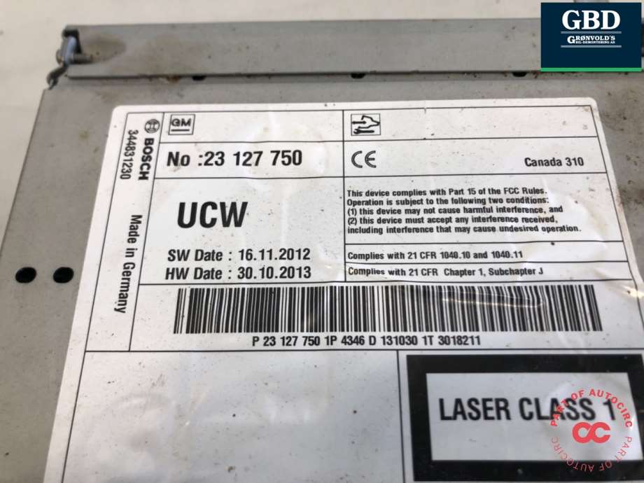 Opel Astra J, 2010-2015 (13490272|23127750)