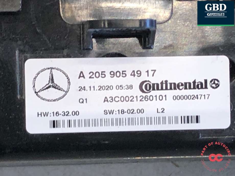 Mercedes EQV, 2020- (W447) (A 205 905 49 17)
