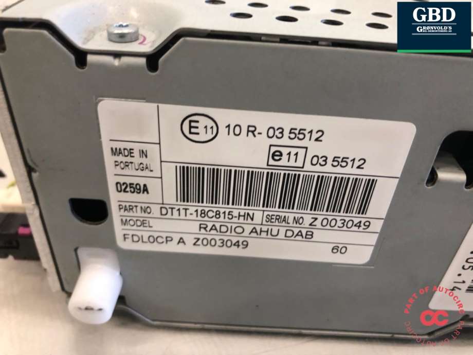 Ford Transit Courier, 2014-2018 (Type I, Fase 1) (1856020|DT1T-18C815-HC)