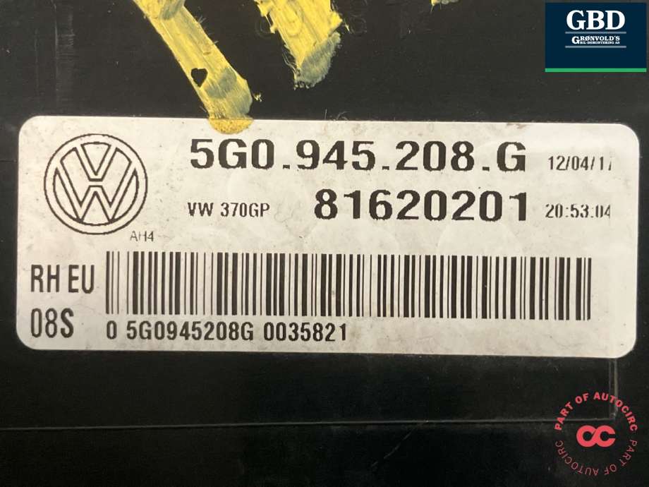 Baklykt høyre ytre til VW Golf VII 2017-2020 (Fase 2)  (5G0 945 208 G|81620201|)