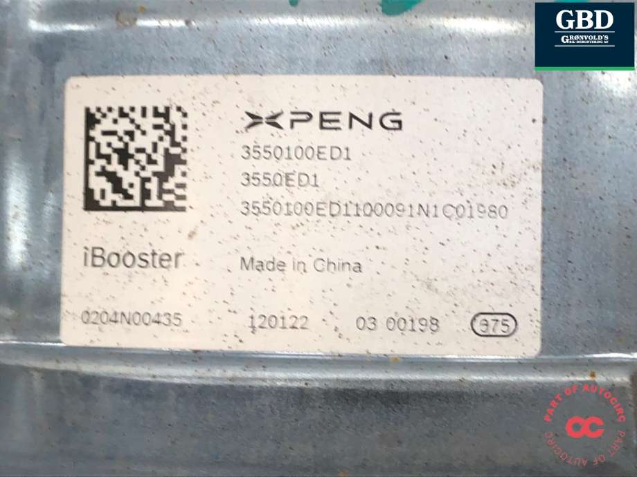 Bremsekraft-forsterker til XPeng P7 2021-->>  (3550100ED1|)