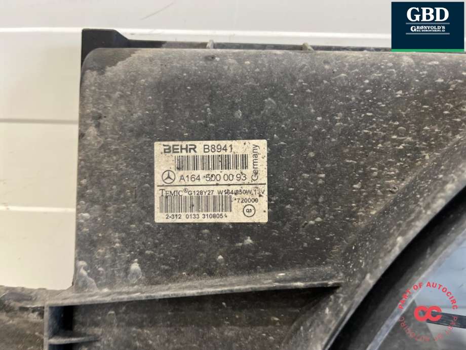 Kjølevifte elektrisk til Mercedes ML 2005-2011 (W164) (W164) (A 164 500 00 93|A 164 500 00 93 80|)