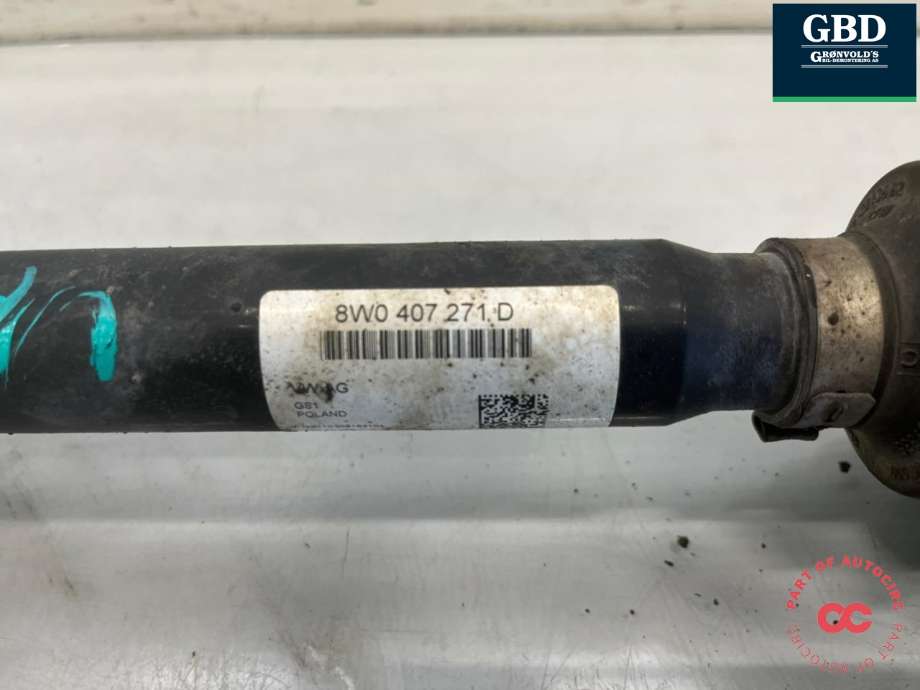 Drivaksel venstre foran, diesel/automat til Audi A4, Allroad 2016-->> (Type II) (B9) (B9) (8W0 407 271 L|8W0 407 271 D|)