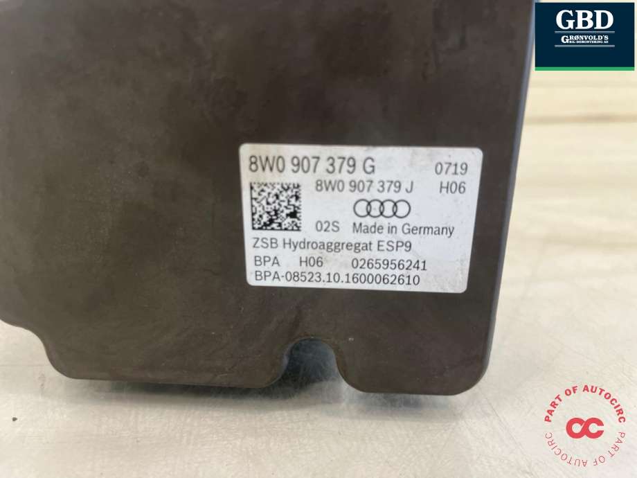 ABS sentral til Audi A4, Allroad 2016-->> (Type II) (B9) (B9) (8W0 614 517 K|8W0 614 517 K BEF|8W0 907 379 G)