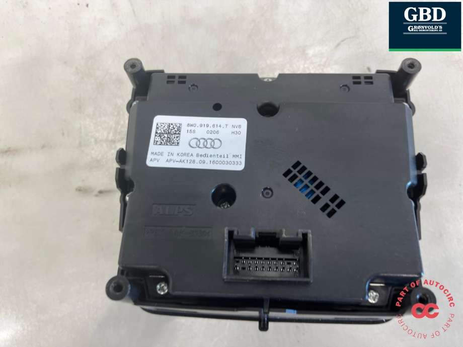 Bilstereo betjeningspanel til Audi A4, Allroad 2016-->> (Type II) (B9) (B9) (8W0 919 614 T|)
