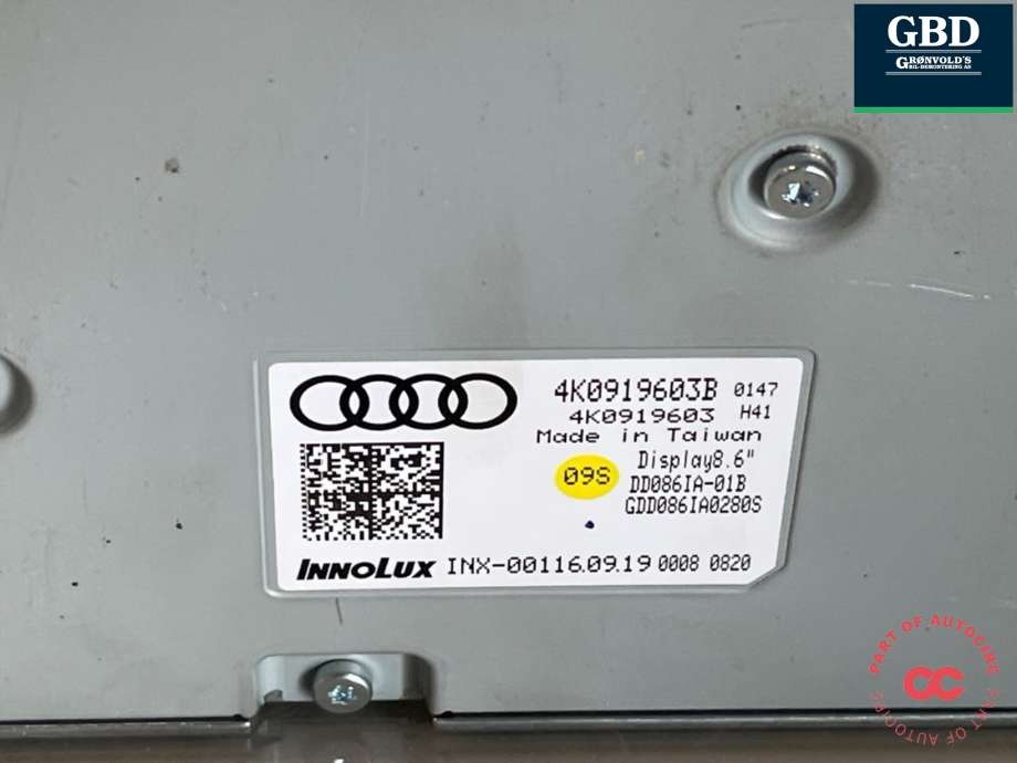 Varmeapparat betjening til Audi RS6 2020-->> (4K0 919 603 B|)