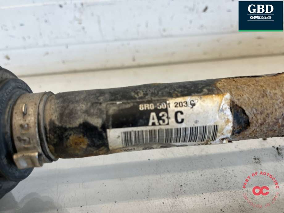 Drivaksel venstre bak, diesel/automat til Audi Q5 2008-2012 (Type I, Fase 1) (8R0 501 203 C|8R0 501 203 CX|)