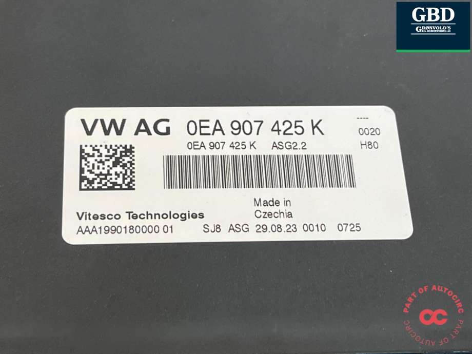 Styreenhet diverse til VW ID.7 2023-->>  (0EA 906 014 FJ 14B|0EA 906 014 FJ|0EA 907 425 K)