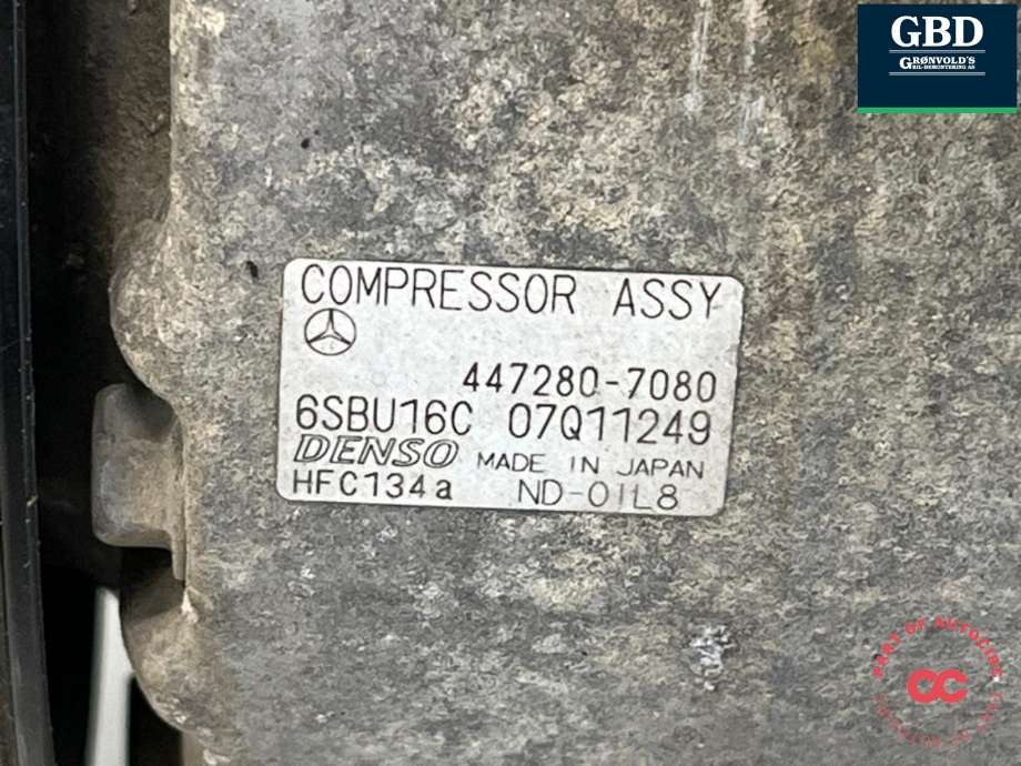 Aircondition kompressor til Mercedes E-Klasse 2013-2016 (Fase 2) (W212) (W212) (A 000 830 74 00|A 000 830 26 00|447280-7080)