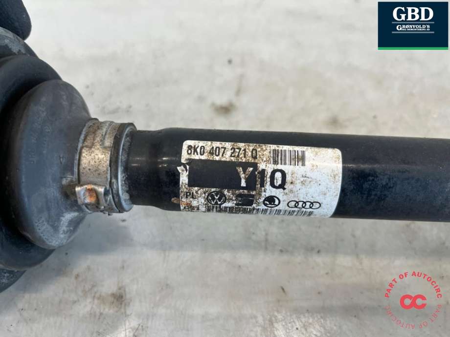 Drivaksel høyre foran, diesel/manuell til Audi A4 2007-2014 (Type IV) (B8) (B8) (8K0 407 271 AJ|8K0 407 271 Q|8K0 407 451 DX)