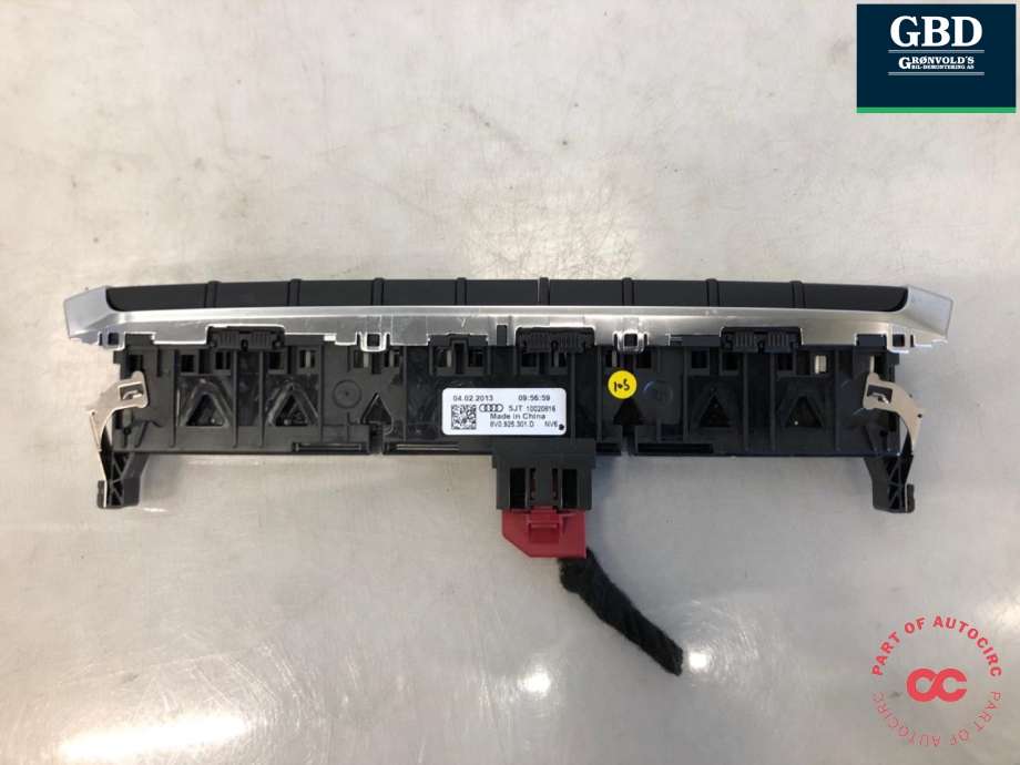 Bilstereo betjeningspanel til Audi A3 2012-2016 (Type III, Fase 1) (8V0 919 614 P|)