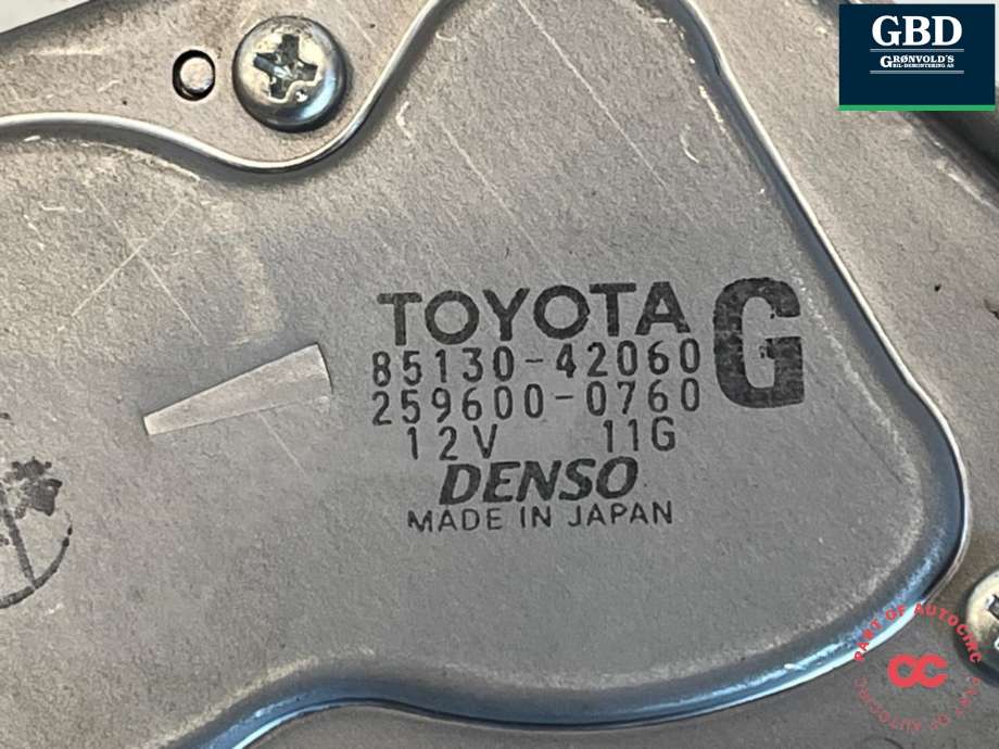 Viskermotor bakrute til Toyota RAV4 2006-2009 (Type III, Fase 1)  (8513042061|8513042060|)