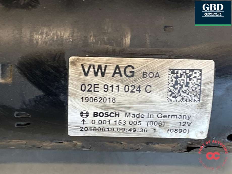 Starter diesel til VW Transporter / Caravelle 2015-2019 (T6) (T6) (02E 911 024 C|02E 911 024 CX|)
