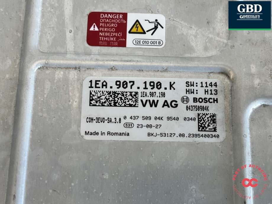 Inverter elbil til Škoda Enyaq 2021-->>  (1EA 907 190 K|)