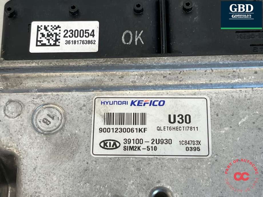 Styreenhet motor til Kia Sportage 2016-2021 (Type IV) (95440 2DKD0|9001230061KF|39100-2U930)