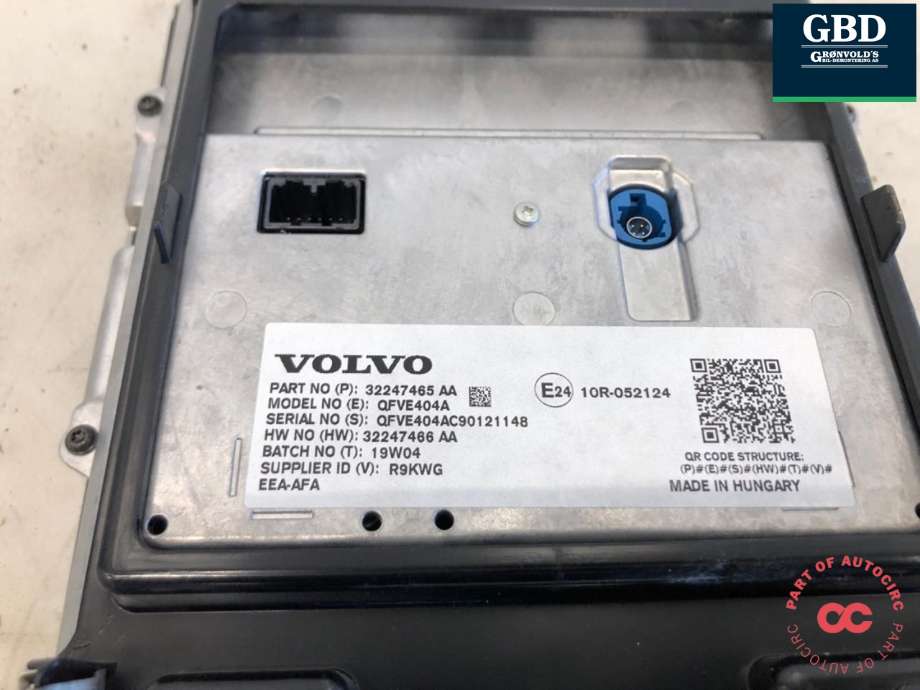 Bilstereo til Volvo XC60 2017-->> (Type II)  (36010478|)