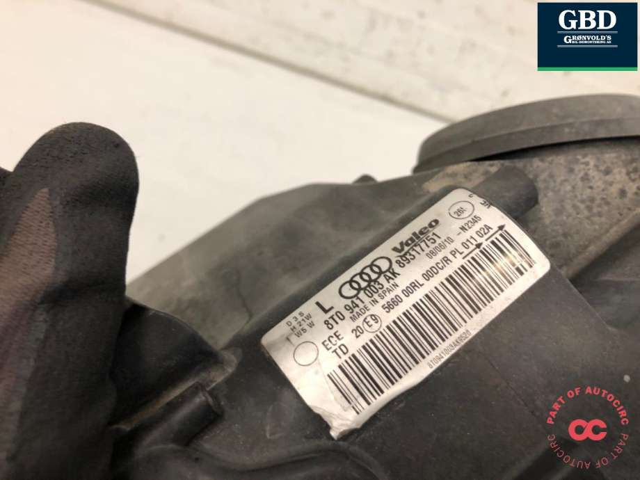 Frontlykt venstre xenon til Audi A5 2007-2016 (Type I)  (8T0 941 029 AK|)