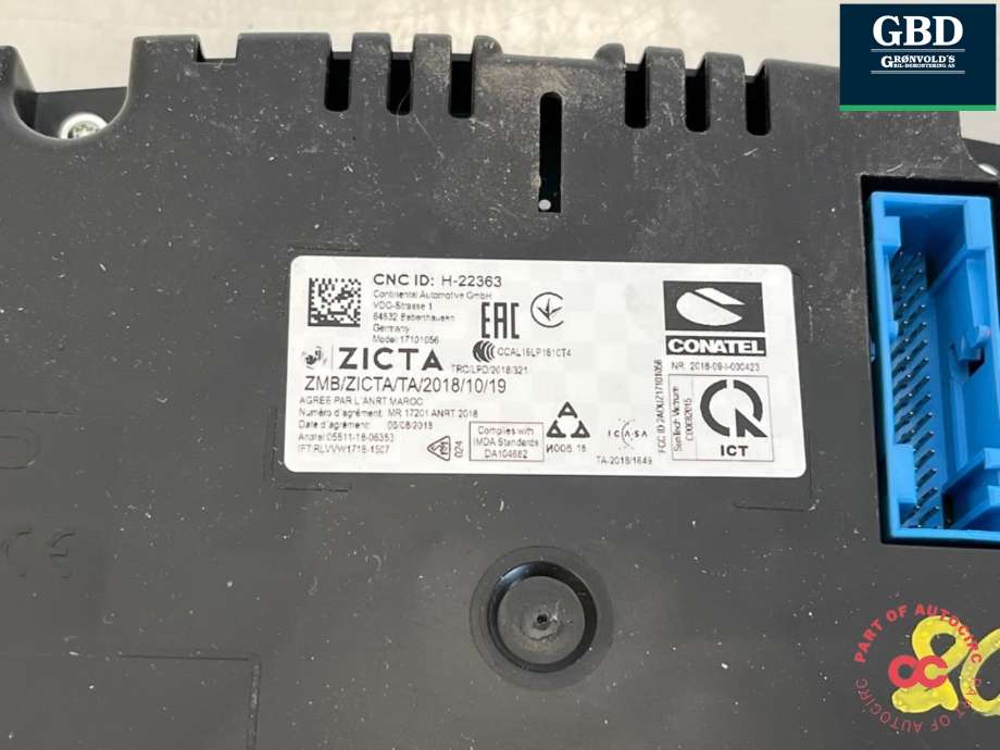 Instrumentpanel til VW Caddy 2015-2020 (Type III, Fase 3) (2K5 920 876 K|)