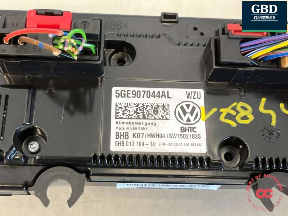 Varmeapparat betjening til VW Passat 2015-2019 (Fase 1) (B8) (B8) (5GE 907 044 AL WZU|5GE907044AL|)