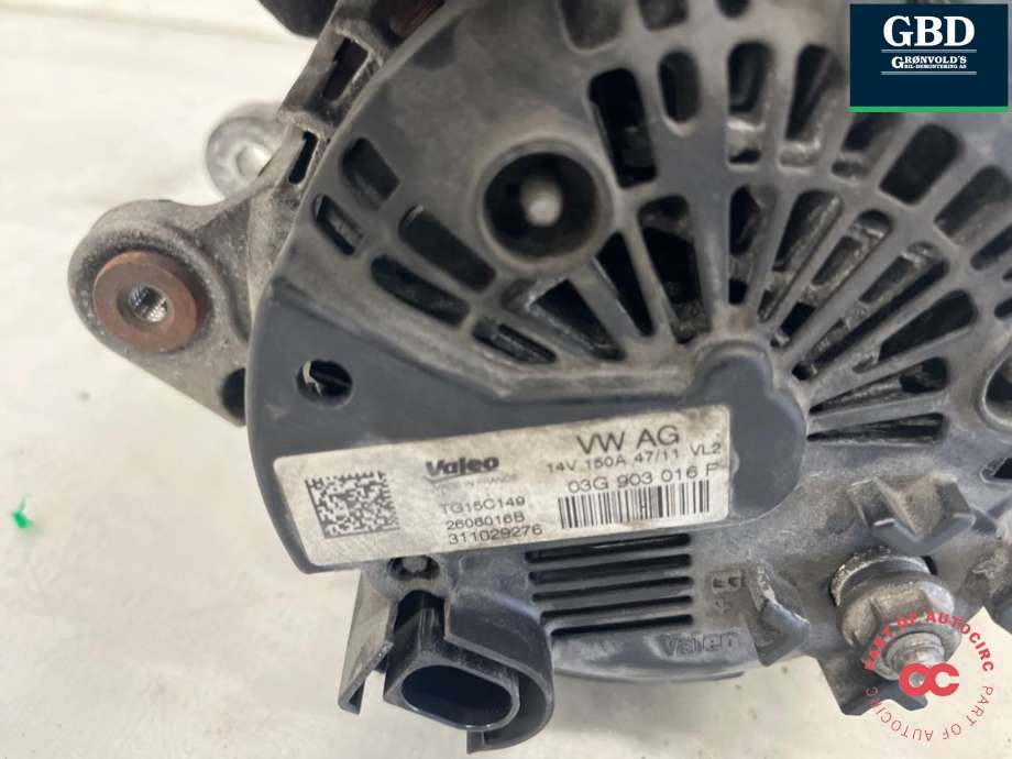Dynamo diesel til Audi Q5 2012-2017 (Type I, Fase 2)  (03G 903 016 F|03G 903 016 FX|)