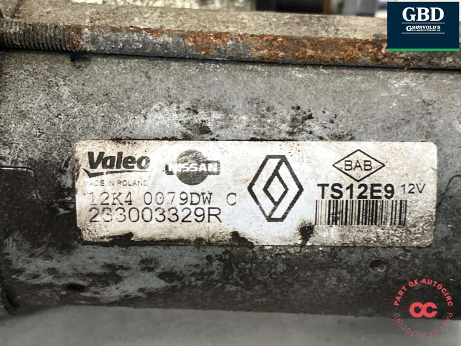 Starter diesel til Dacia Duster 2010-2017 (Type I)  (233003152R|233003329R|233000603R)