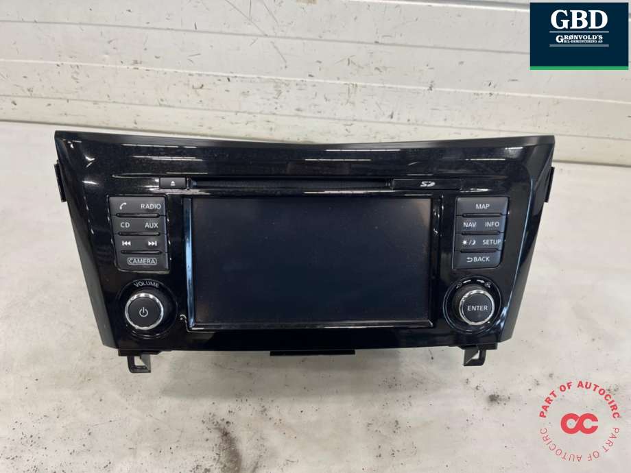 Bilstereo navigasjon til Nissan Qashqai, 2014-2021 (Type II)  (259154ET1A)
