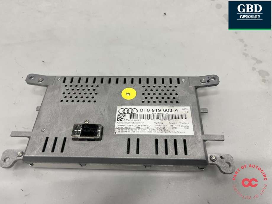 Bilstereo til Audi Q5 2008-2012 (Type I, Fase 1)  (8T1 057 186 P|8T1 057 186 PX|)