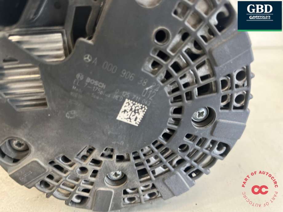 Dynamo diesel til Mercedes B-Klasse 2011-2018 (W246) (W246) (BOSCH|A 000 906 38 22|)